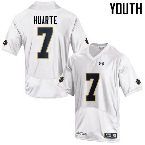 Notre Dame Fighting Irish Youth John Huarte #7 White Under Armour Authentic Stitched College NCAA Football Jersey DVU8499BL